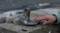 Zbytky dronu typu Šáhed nalezené v Charkově