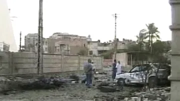 Následky útoku na katedrálu v Bagdádu