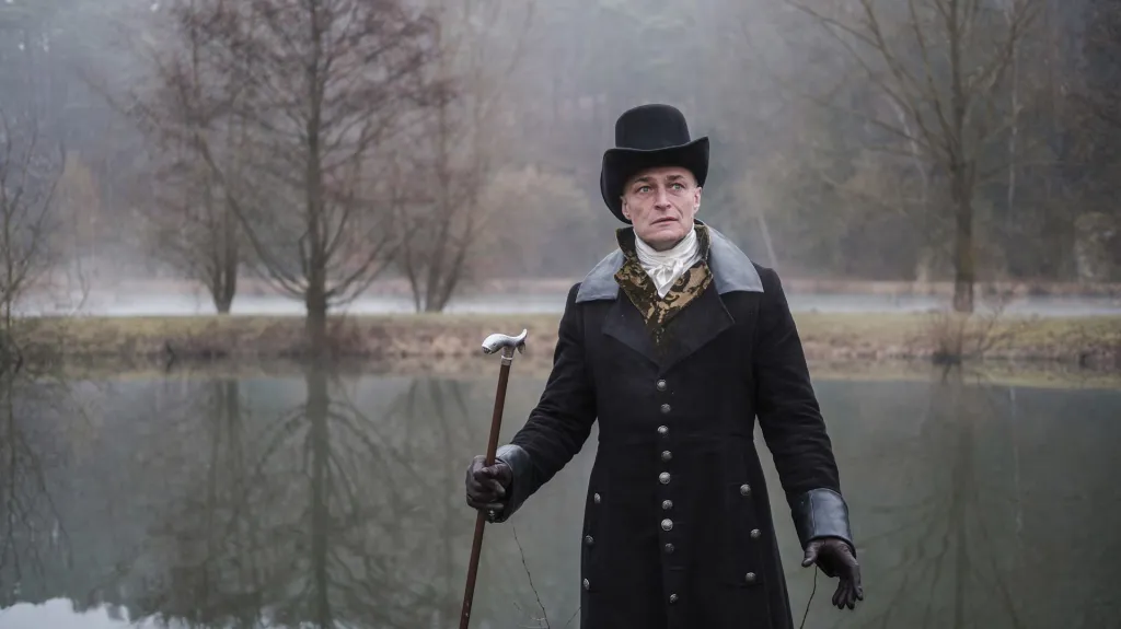 Karel Dobrý při natáčení filmu Hastrman