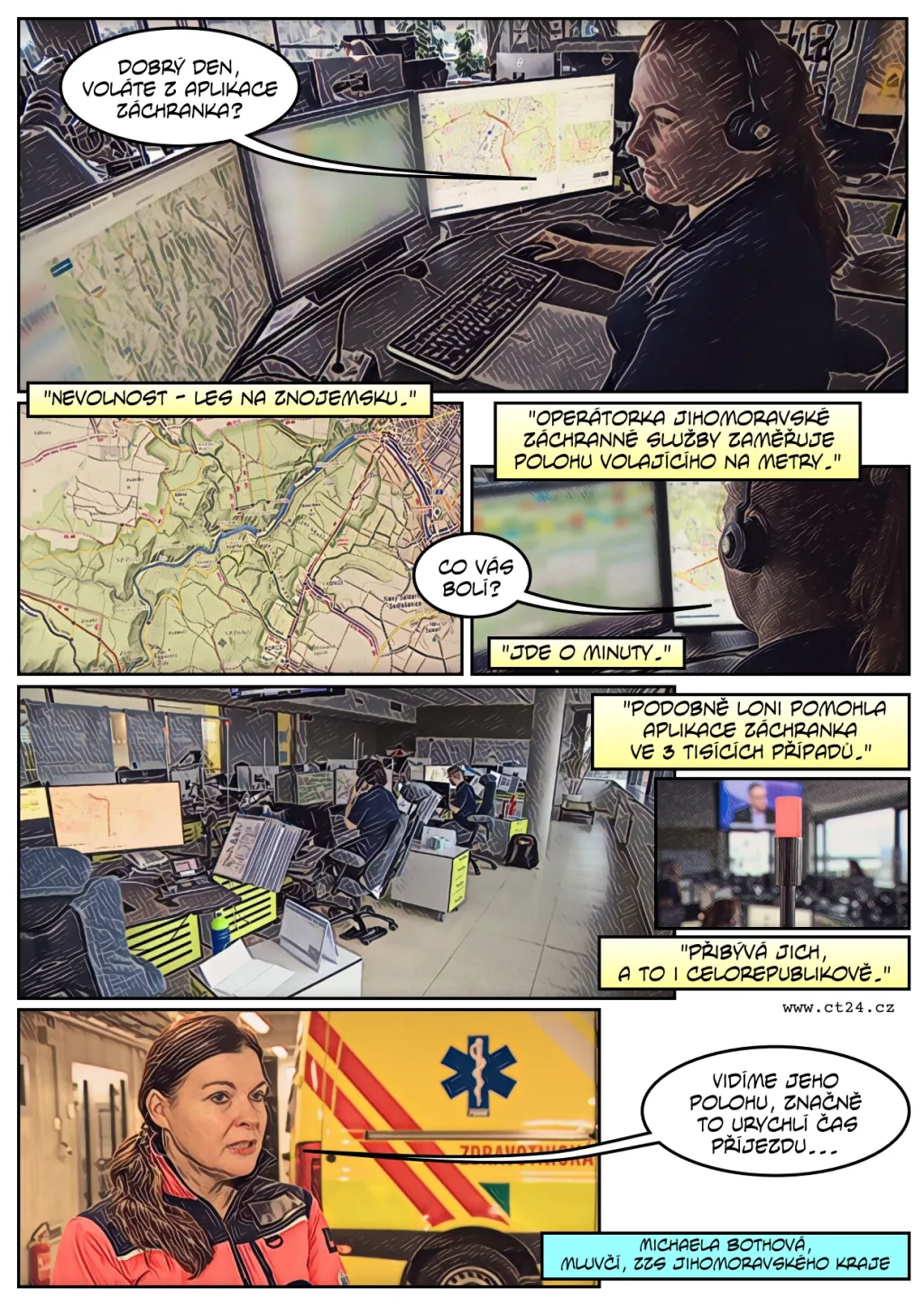 Aplikace Záchranka zprostředkovala už 150 tisíc volání