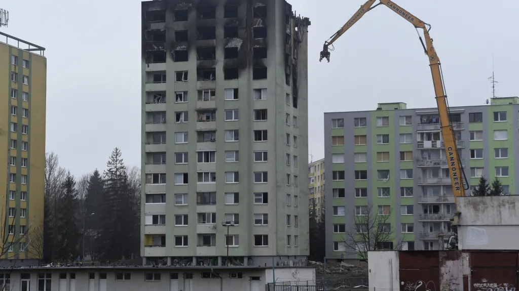 Demolice horních pater prešovského domu