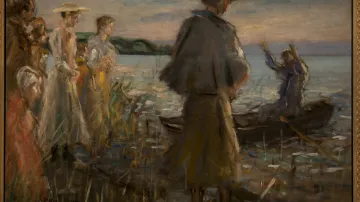 Fritz von Uhde / Kristovo kázání na jezeře, 1896