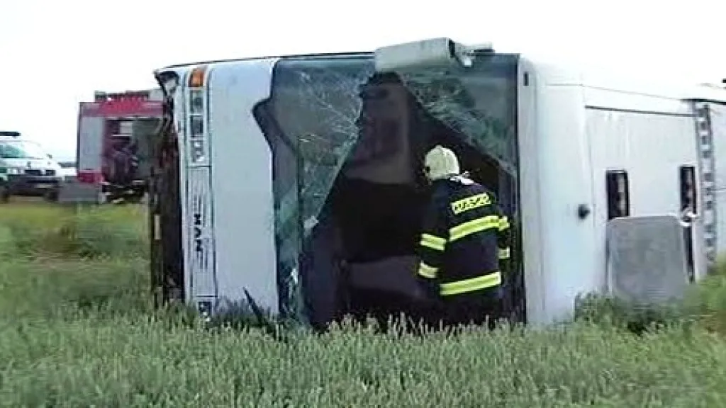 Havarovaný autobus