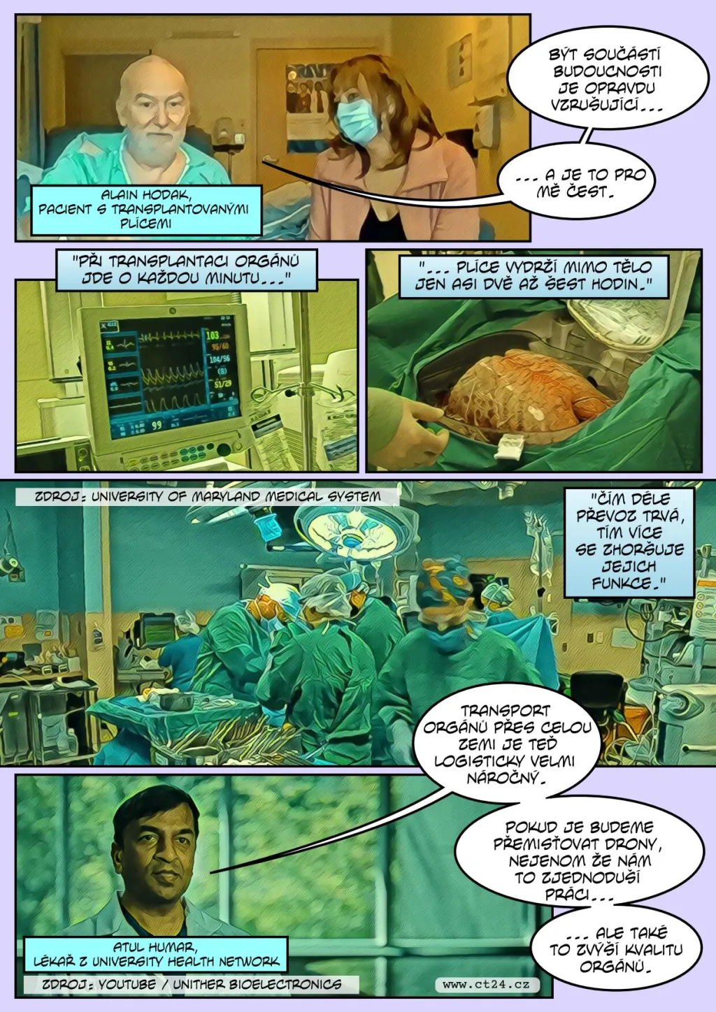Dron doručil orgány pro transplantaci