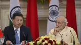 Čínský prezident při návštěvě Indie