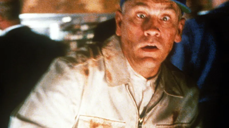 John Malkovich při natáčení filmu  V kůži Johna Malkoviche