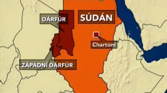 Dárfúr na mapě Súdánu
