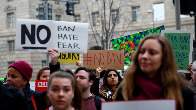 Protest proti imigračnímu dekretu