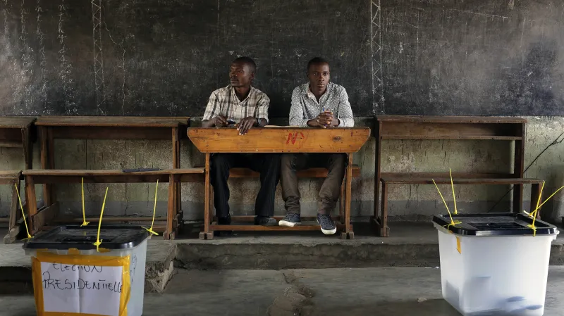 Volební místnost v Burundi