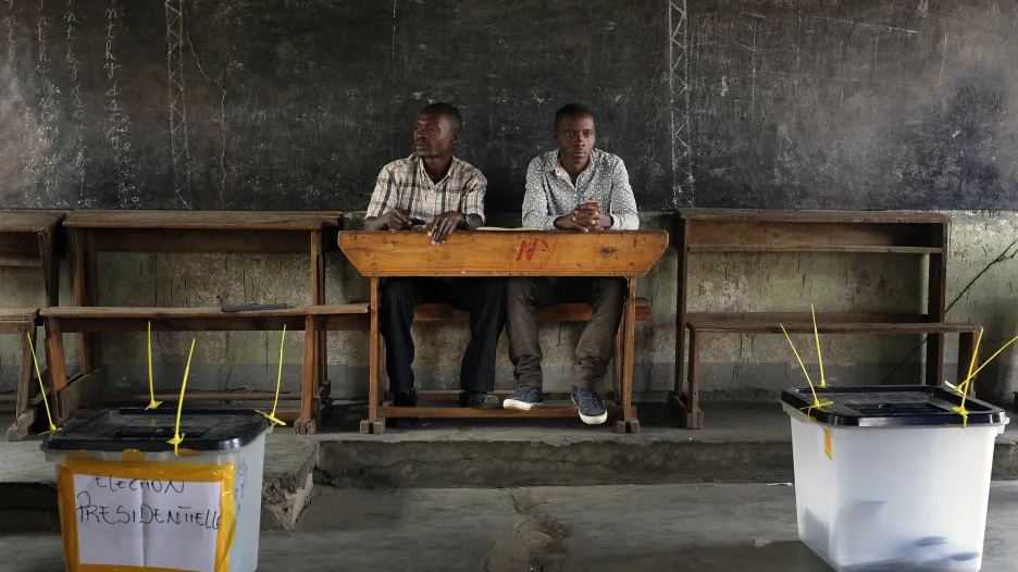 Volební místnost v Burundi