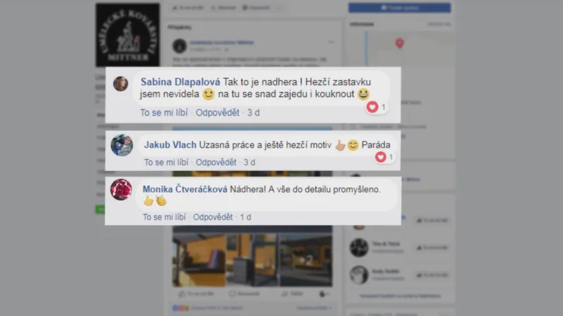 Reakce lidí na novou zastávku