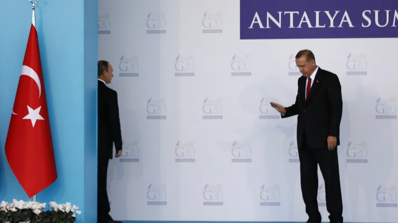 Putin a Erdogan na archivním snímku