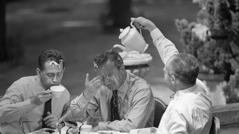 Vlastimil Brodský, Miroslav Horníček a Miloš Kopecký (MFF Karlovy Vary, 1962)