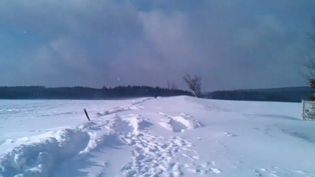 Zasněžená silnice u Protivanova