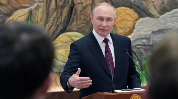 Vladimir Putin na summitu Organizace Smlouvy o kolektivní bezpečnosti v Biškeku (27. listopadu 2025)