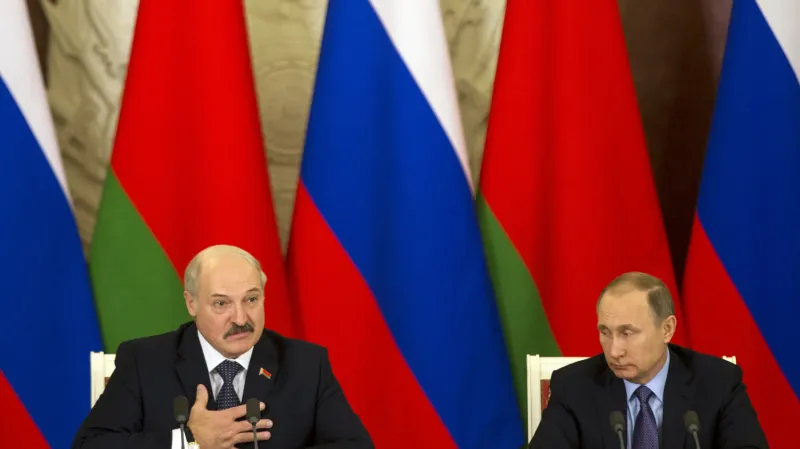 Alexandr Lukašenko a Vladimir Putin