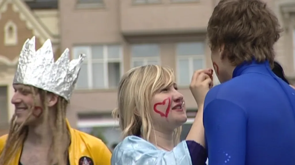 Majálesový průvod Brnem