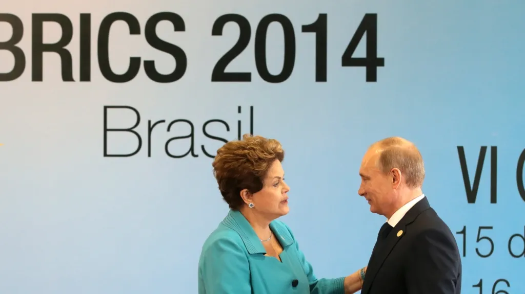 Brazilská prezidentka Dilma Rousseffová a ruský prezident Vladimir Putin