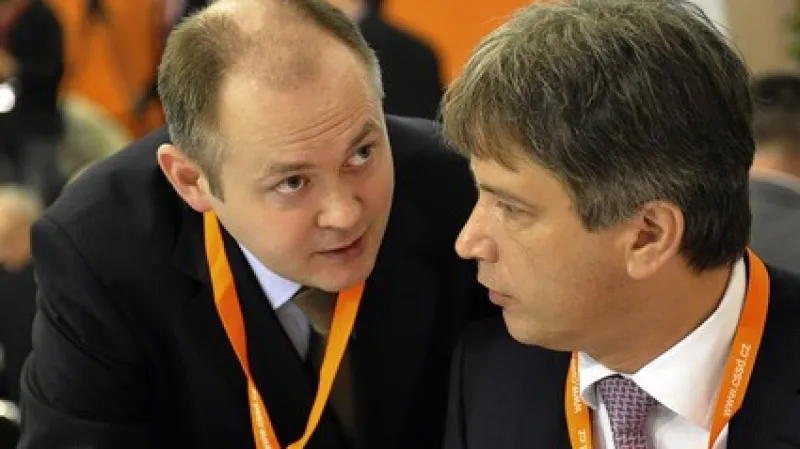 Michal Hašek a Roman Onderka na sjezdu ČSSD