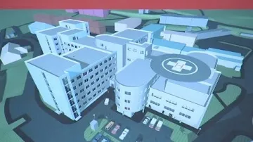 Model nového objektu nemocnice v Klatovech