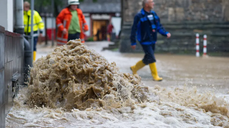 Zaplavené centrum Goslaru