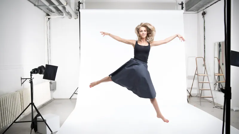 Gabriela Gunčíková při nahrávání klipu I Stand