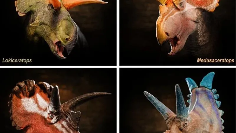 Čtyři druhy rohatých dinosaurů z Montany