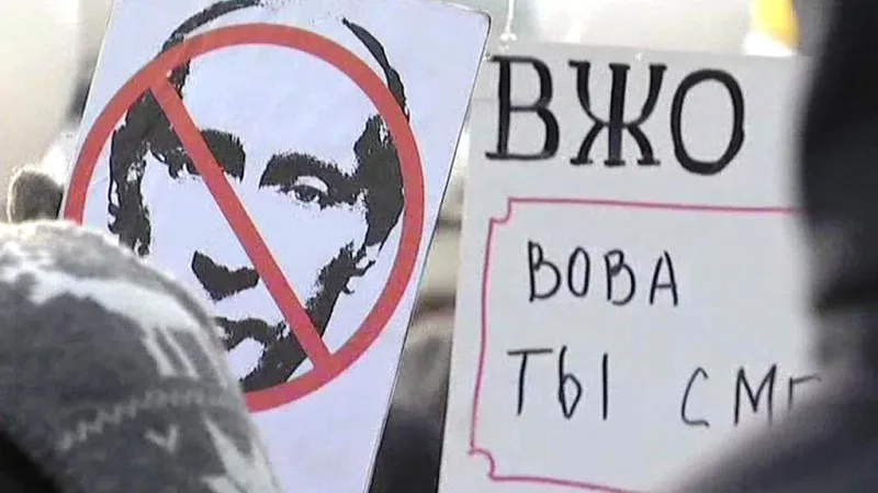 Demonstrace proti Putinovi