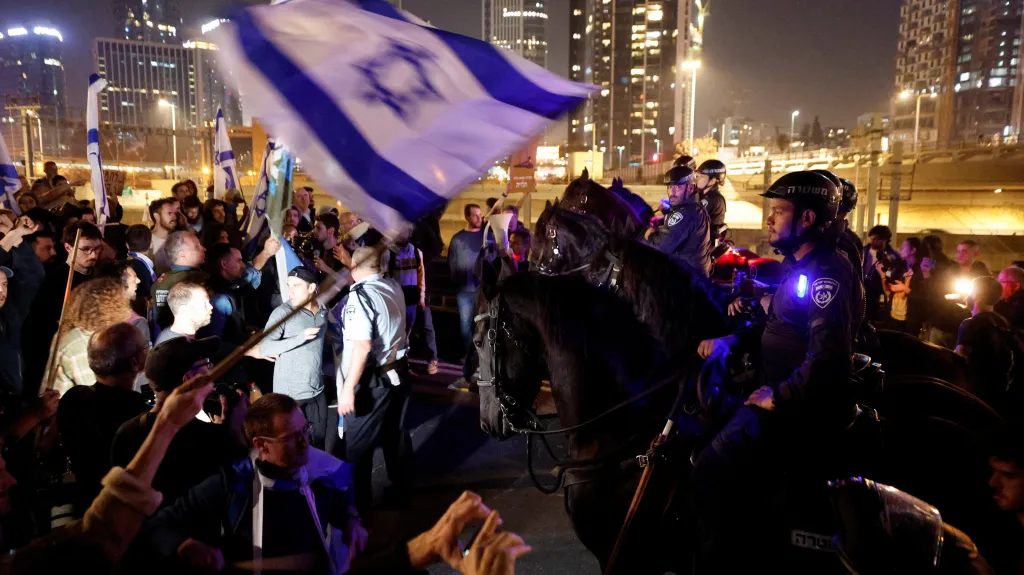 Protest proti soudní reformě v Tel Avivu