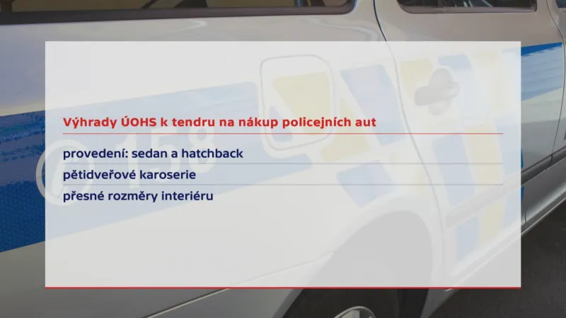 Výhrady ÚOHS k tendru na nákup policejních vozů