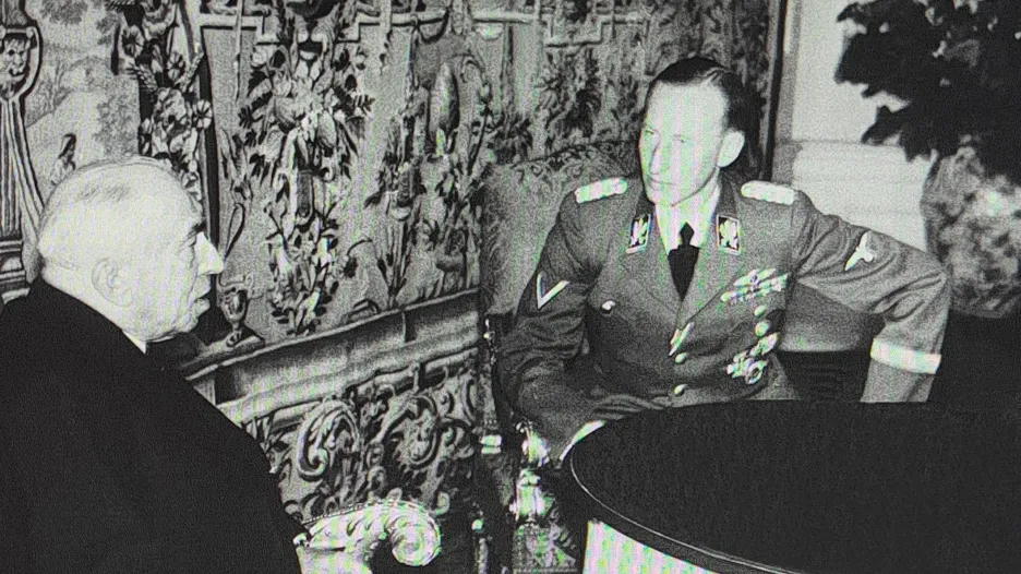 Emil Hácha s Reinhardem Heydrichem