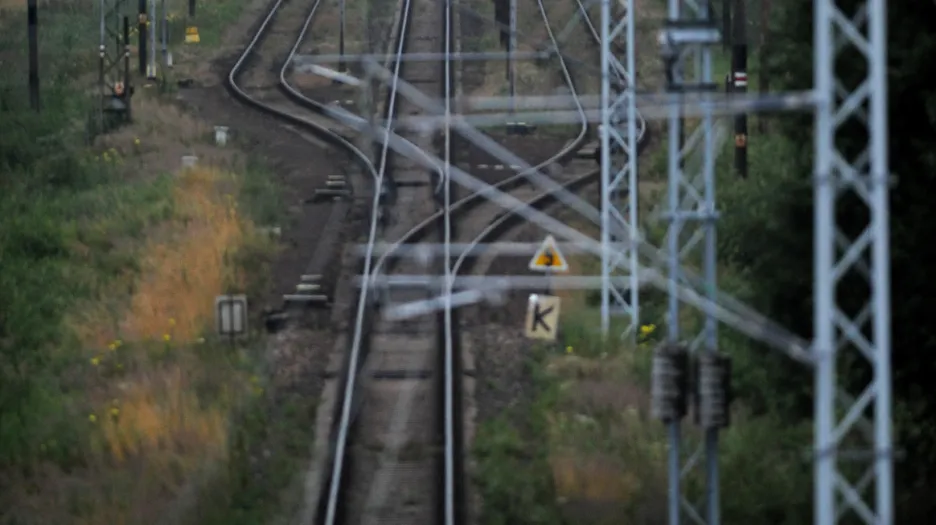 Trať u Veselí nad Lužnicí před modernizací