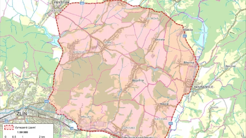 Aktuální území se zákazem vstupu k 17.8.2017