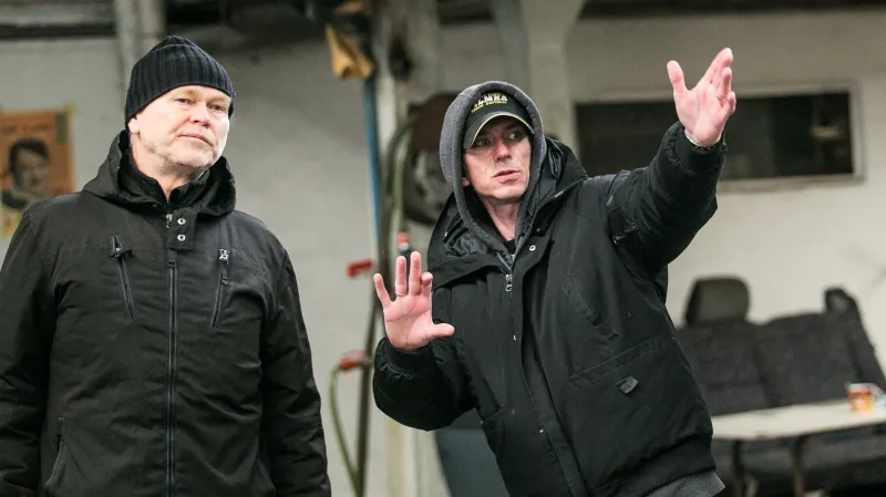 Jiří Strach s kameramanem Martinem Šecem