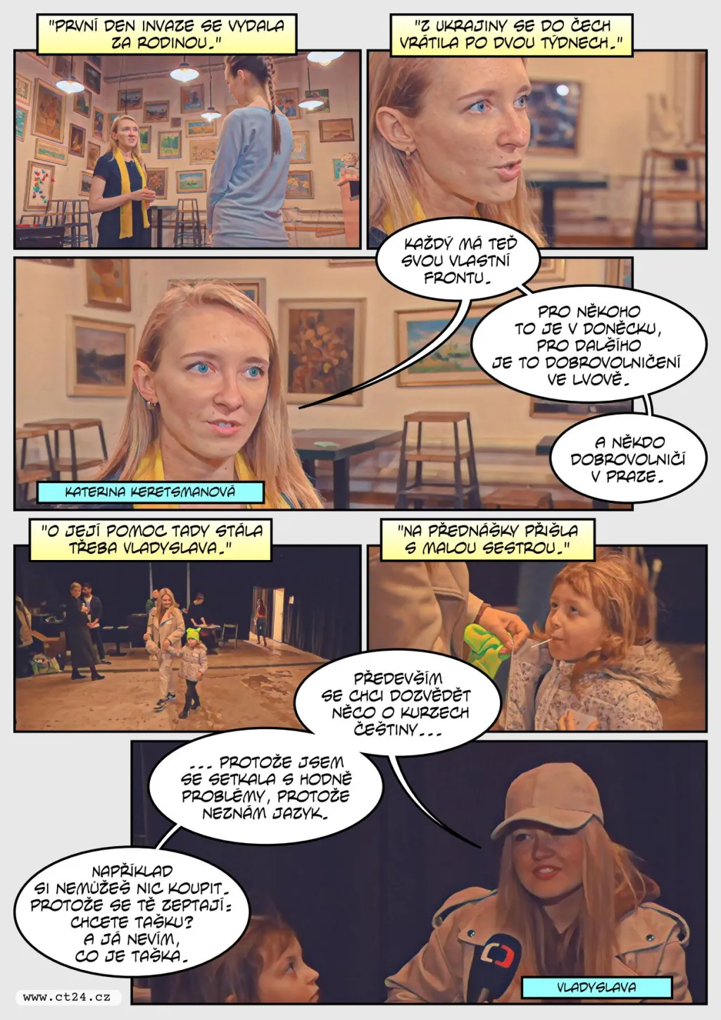 Uprchlíci před válkou pomáhají svým krajanům