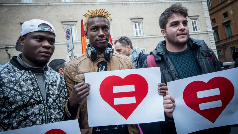 Demonstrace za stejná práva homosexuálů