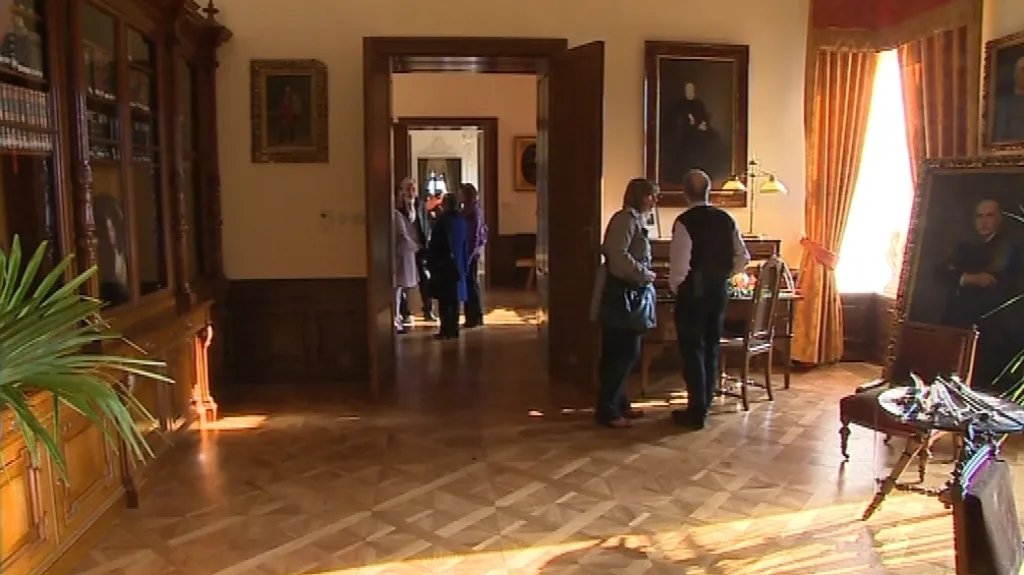 První návštěvníci Zámku Lešná