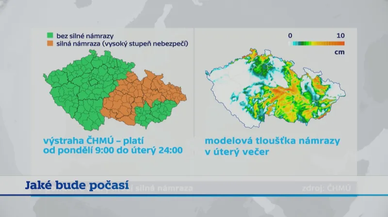 Výstraha na námrazu – 19. 12. 2022
