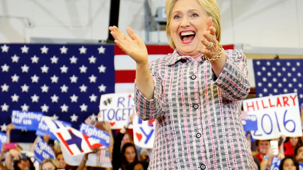 Hillary Clintonová během předvolební kampaně