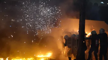 Protikorupční protesty v albánské Tiraně