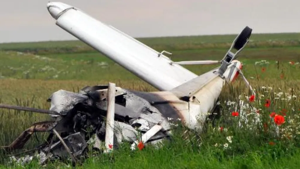 Trosky zříceného letadla