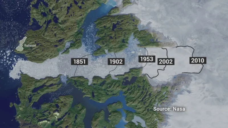 Ubývání ledu v Grónsku