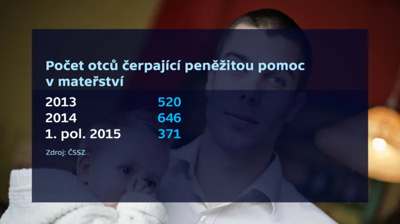 Počet mužů čerpajících mateřskou