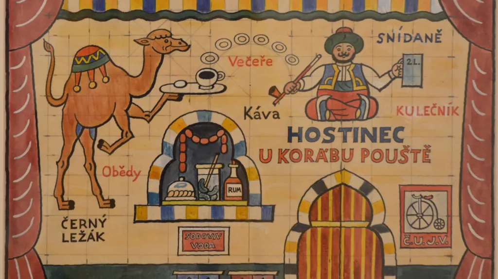 Turecká ulice, scénický návrh inscenace Strakonický dudák, 1930