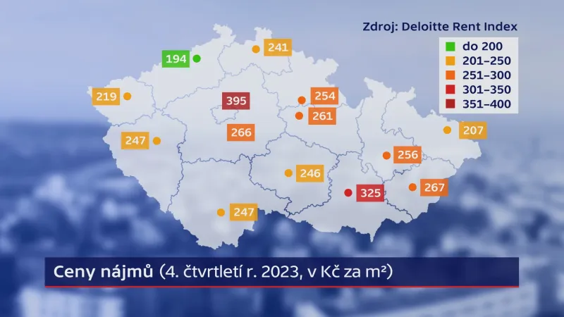 Ceny nájmů v Česku