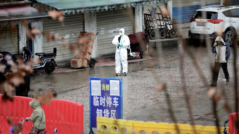 Zavřený trh ve Wu-chanu