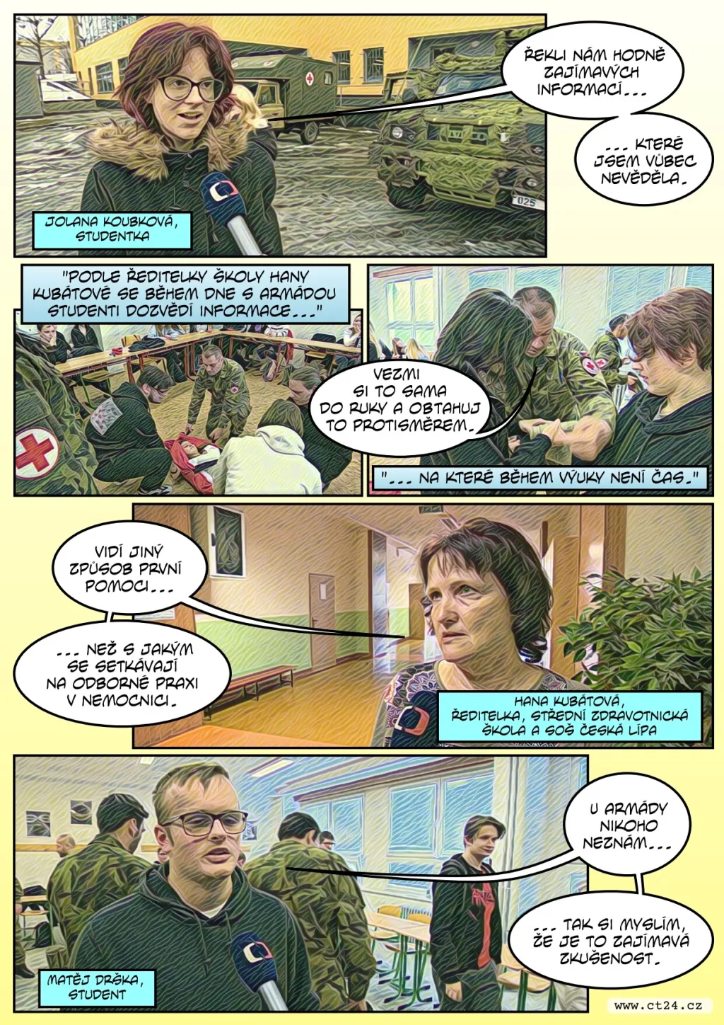 Armáda učila žáky základní techniky první pomoci