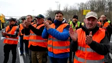 Protest zemědělců na hraničním přechodu Hodonín/Holíč (22. února 2024)