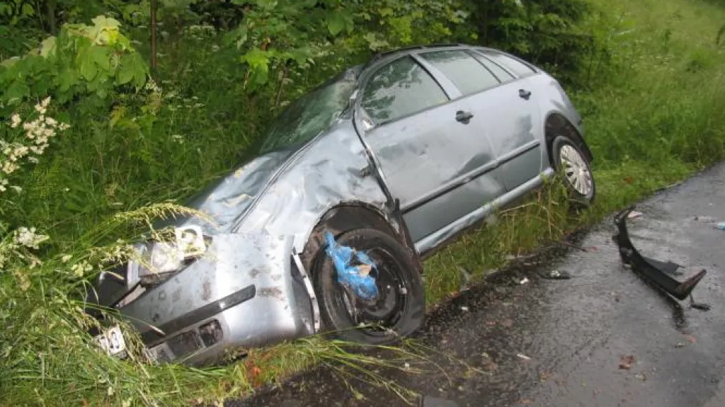 Škoda Fabia po vážné nehodě