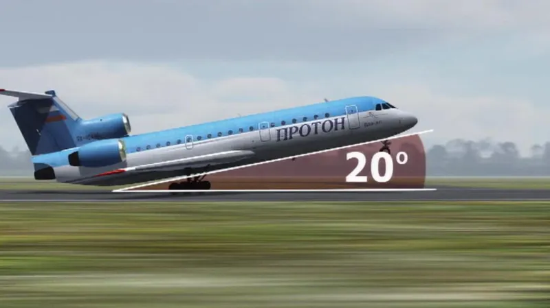 Simulace letu Jaku-42 v Jaroslavli